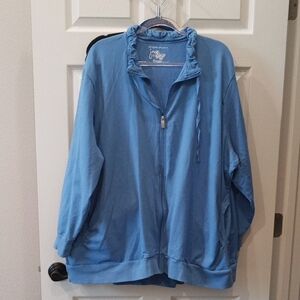 Just My Size Blue Textured Sweatsuit  4X